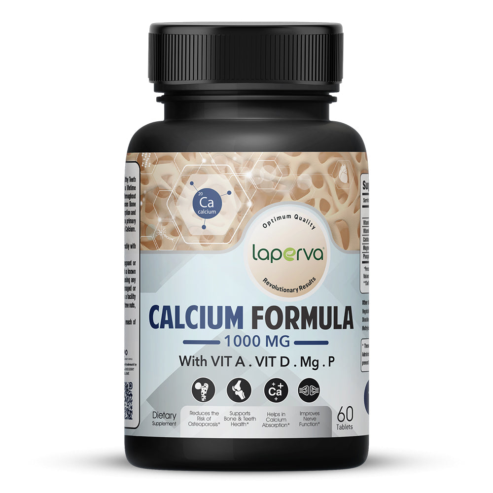 Laperva Cal Mag with D3 Formula, 1000 mg, 60 Tablets - Laperva