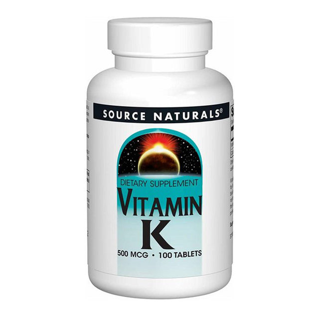 Source Naturals Vitamin K, 500 mcg, Tablets 100 - Source Naturals