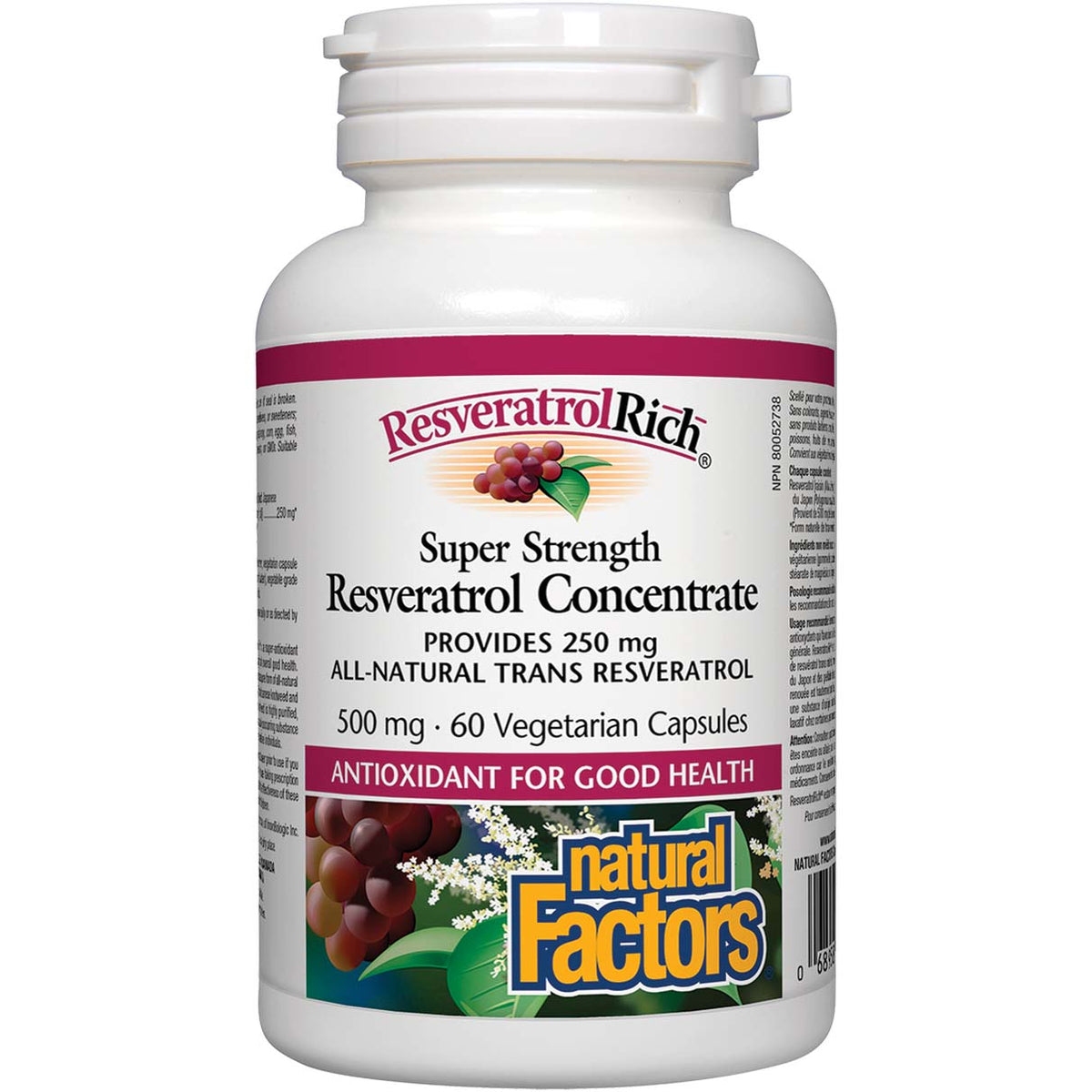 Super Strength Resveratrol Concentrate, 500 mg, 60 Veggie Capsules - N ...