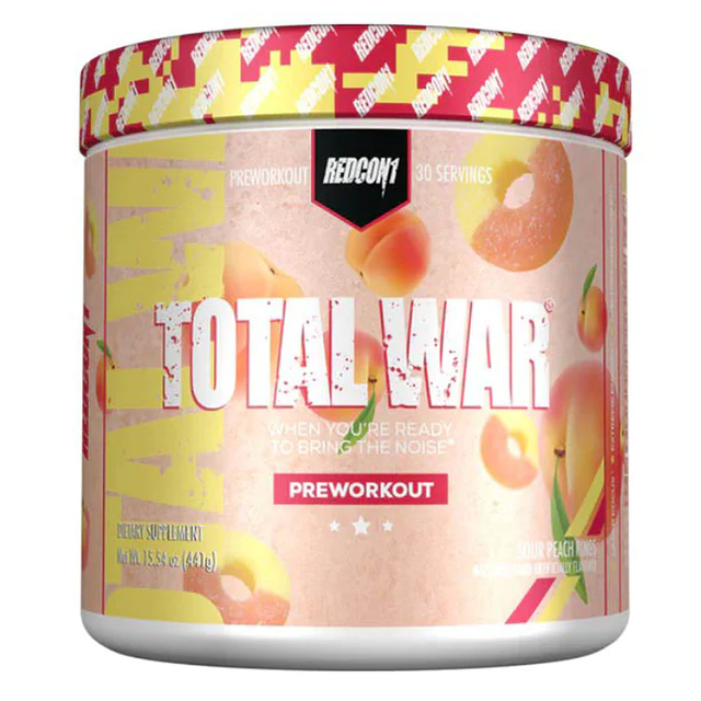 Redcon1 Total War, Sour Peach Rings, 30 Servings - Redcon1