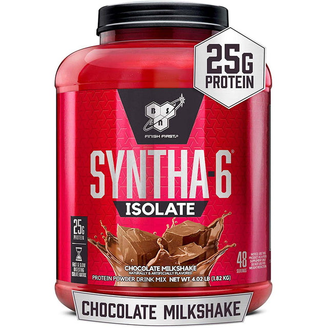 BSN Syntha-6 Isolate, Chocolate Milkshake, 4 LB - BSN