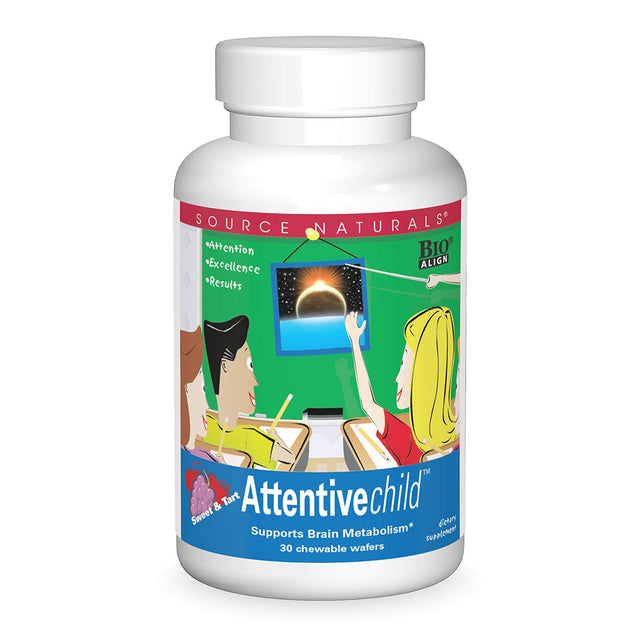 Attentive Child, 30 Chewable Wafers - Source Naturals - Source Naturals