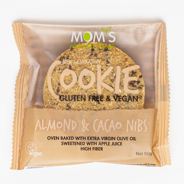 Natural Foods Mom's Cookies, Almond & Cacao Nibs, 1 Piece - Mom's Natural Foods