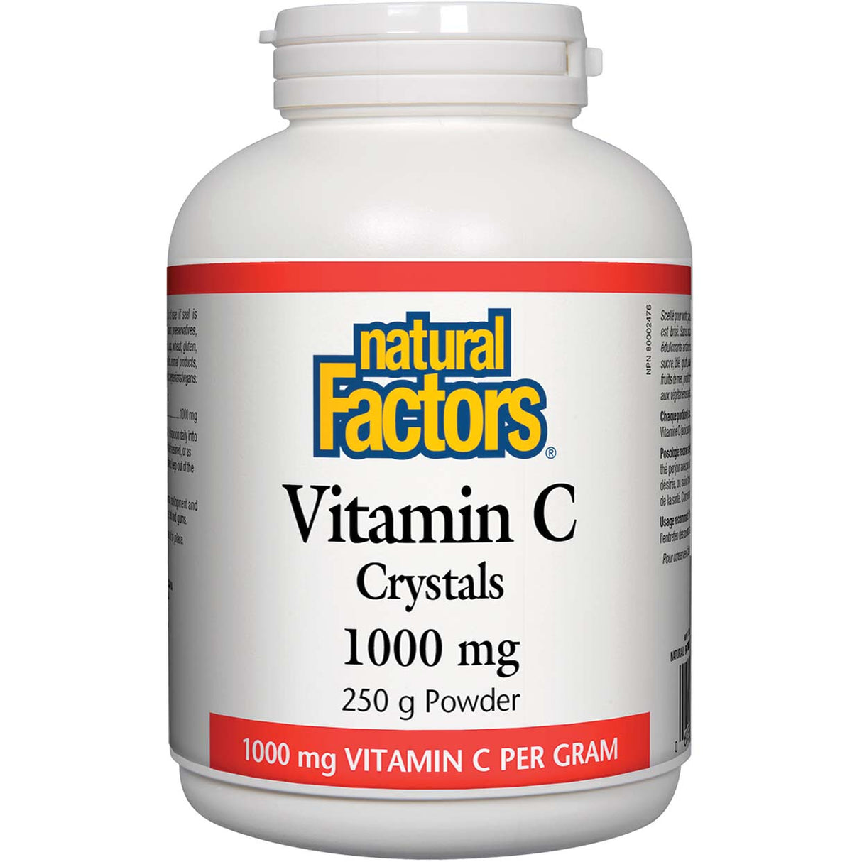 Natural Factors Vitamin C Crystals, 1000 mg, 250 gm - Natural Factors