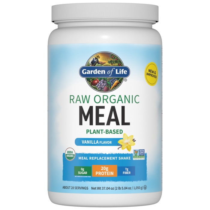 Garden Of Life Raw Organic Plant-Based Vanilla Meal Replacement Protein Powder, 2 LB - Garden Of Life