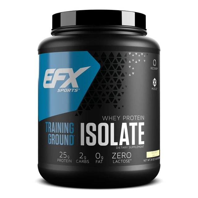 EFX Training Ground Isolate Protein, Vanilla Ice Cream, 1.5 LB - EFX Sports