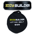 Body Builder Leather Belt With Back Support (L) With Bag - Body Builder