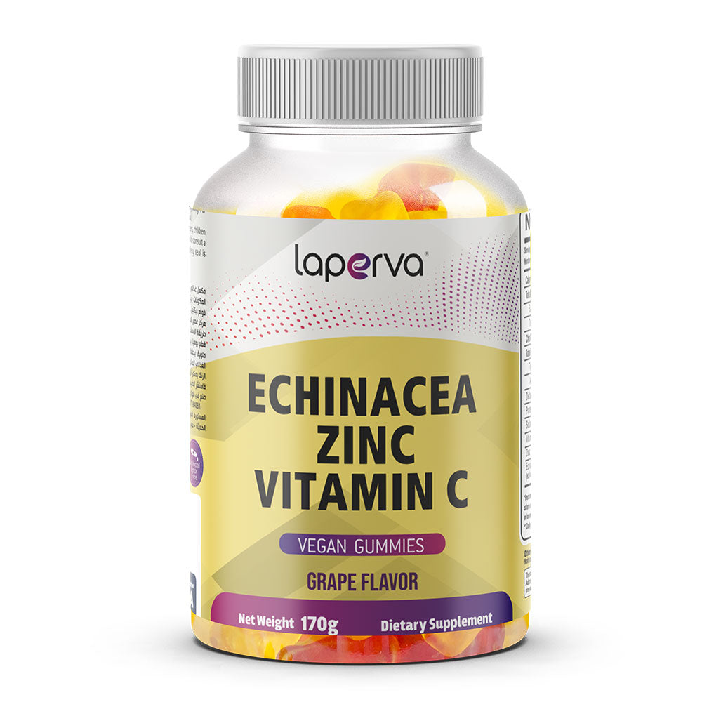 Laperva Vitamin C Zinc Echinacea Gummies, Grape, 60 Gummies - Laperva