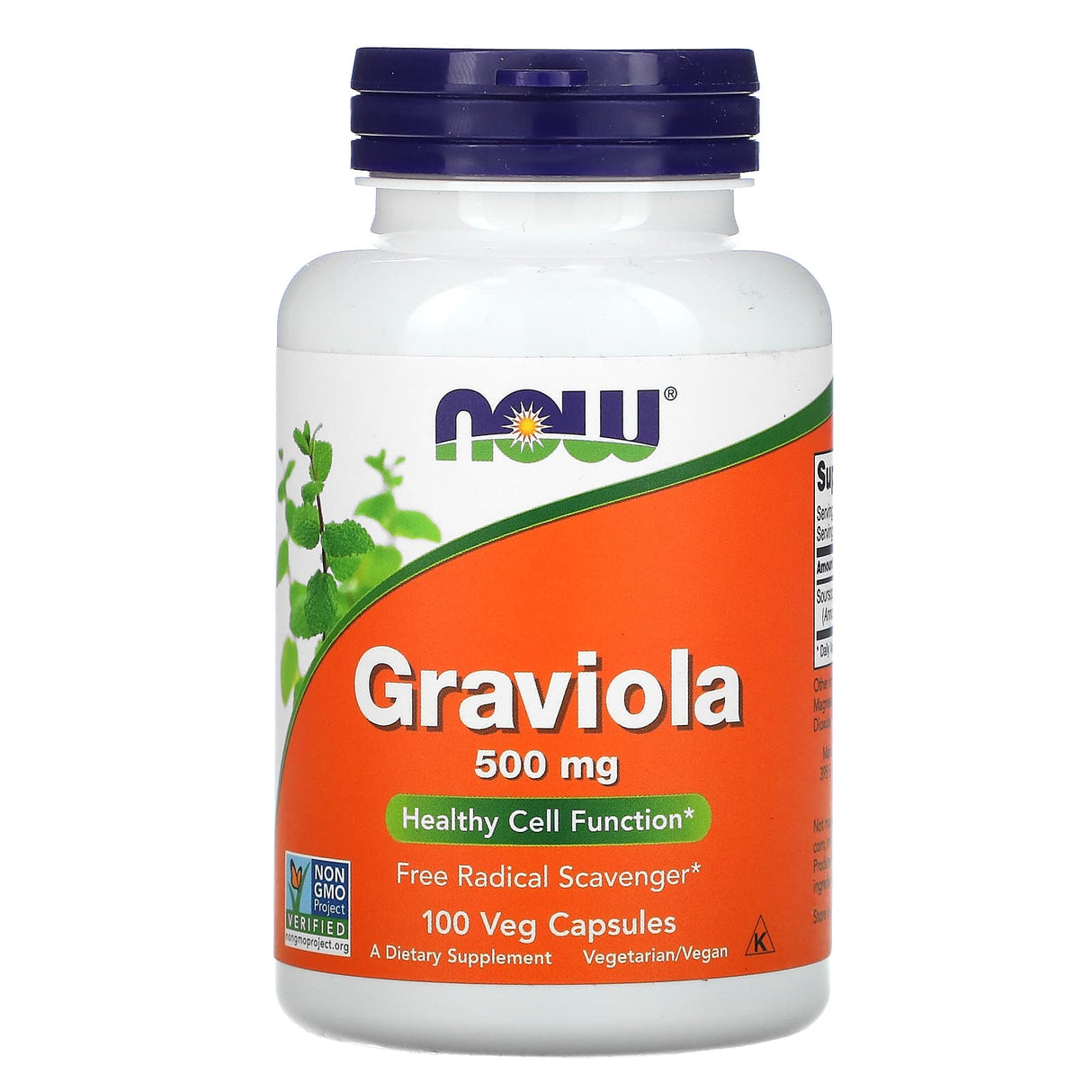 Graviola, 500 mg, 100 Veggie Capsules - Now