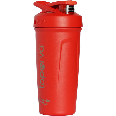 Laperva Stainless Steel Blender Bottle Shaker, Red - Laperva