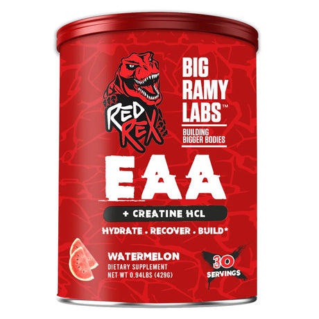 Big Ramy Labs Red Rex EAA + Creatine HCL, Watermelon, 30 - Big Ramy Labs Redrex