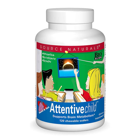 Attentive Child, 120 Chewable Wafers - Source Naturals - Source Naturals