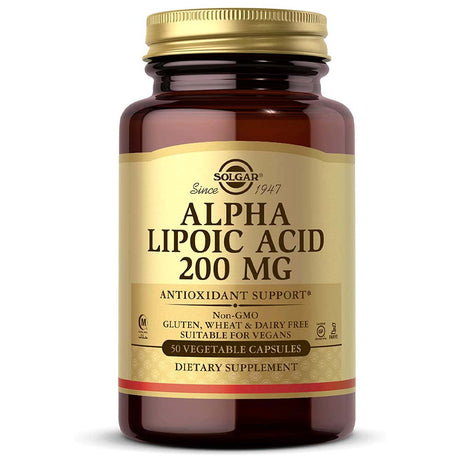 Solgar Alpha Lipoic Acid, 200 mg, 50 Capsules (Vegetable) - Solgar