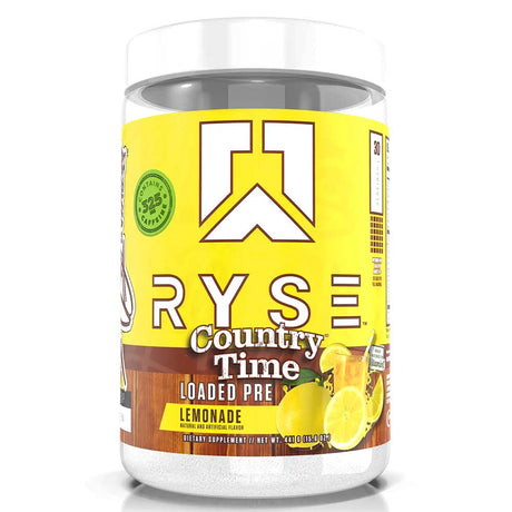 RYSE Loaded Pre Workout, Country Time Lemonade, 30 servings - RYSE