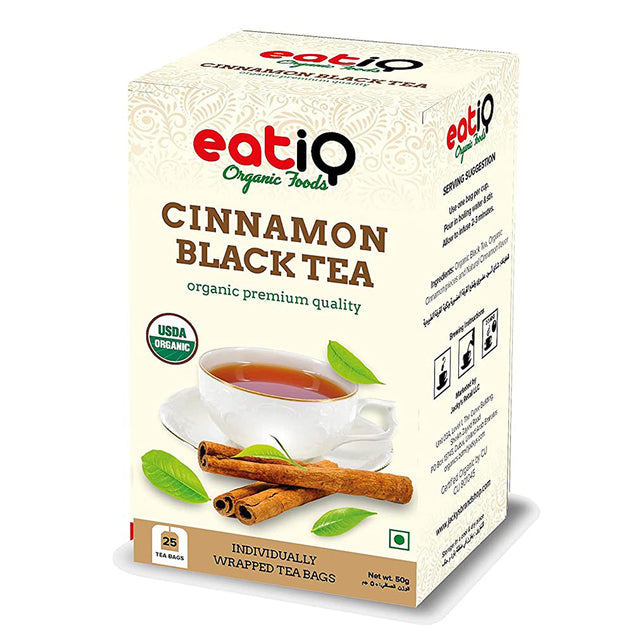 Organic Foods Eatiq Cinnamon Black Tea, 25 Bags - Eatiq Organic Food