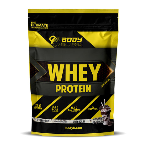 Whey Protein Body Builder, Cookies and Cream, 2 LB - Body Builder