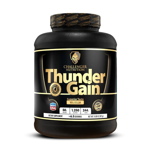 Challenger Nutrition Thunder Gain, Vanilla Ice Cream, 5 LB - Challenger Nutrition