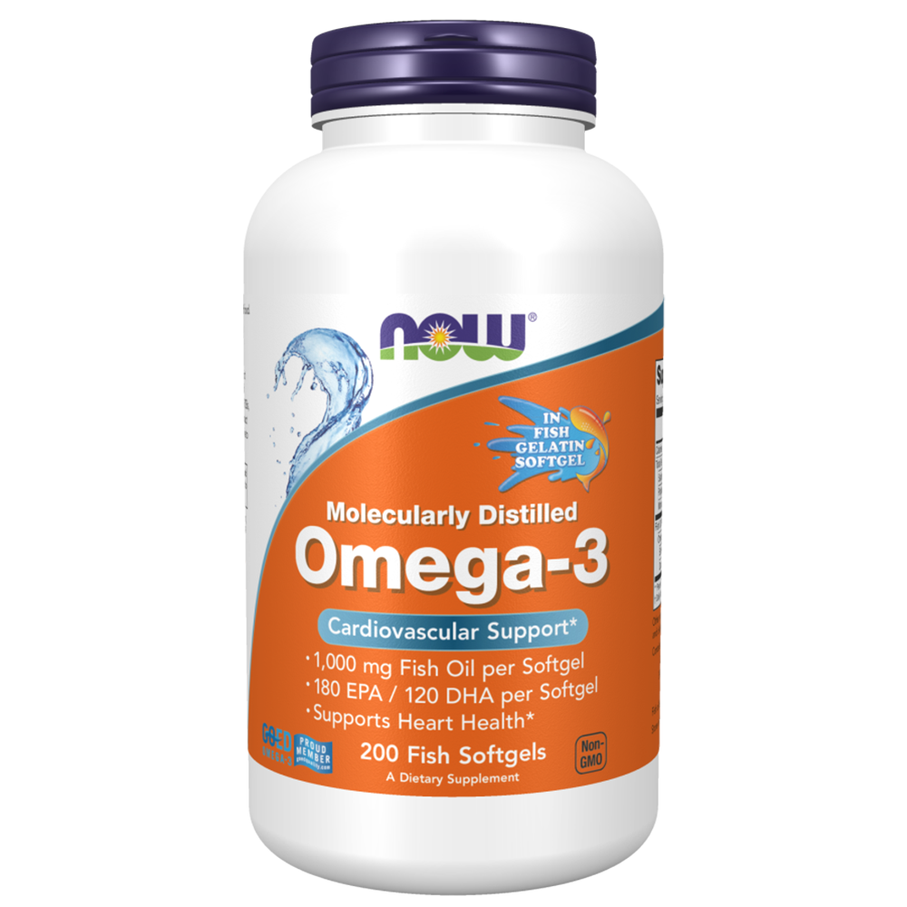 Omega 3, 1000 mg, 200 Softgels, Now - Now