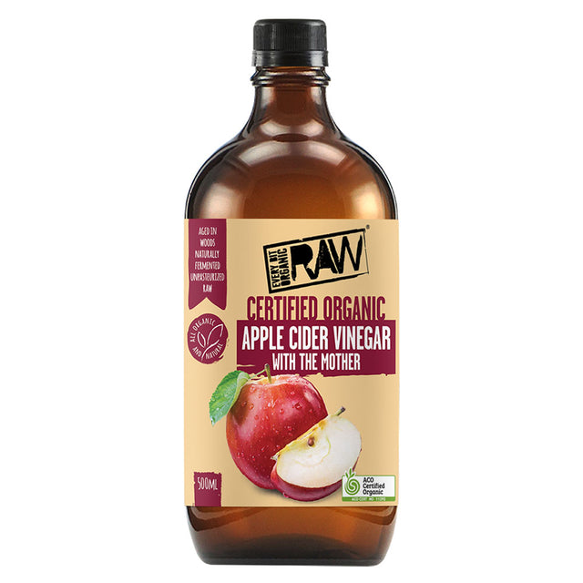 Organic Raw Apple Cider Vinegar With The Mother, Every Bit, 500 ML - Every Bit Organic Raw