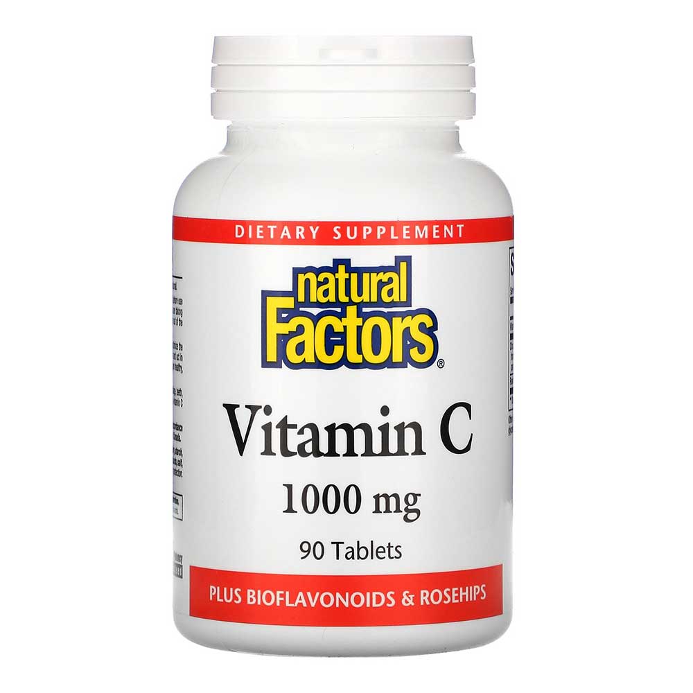 Vitamin C Plus Bioflavonoids & Rosehips, 1000 mg, 90 Tablets - Natural Factors - Natural Factors