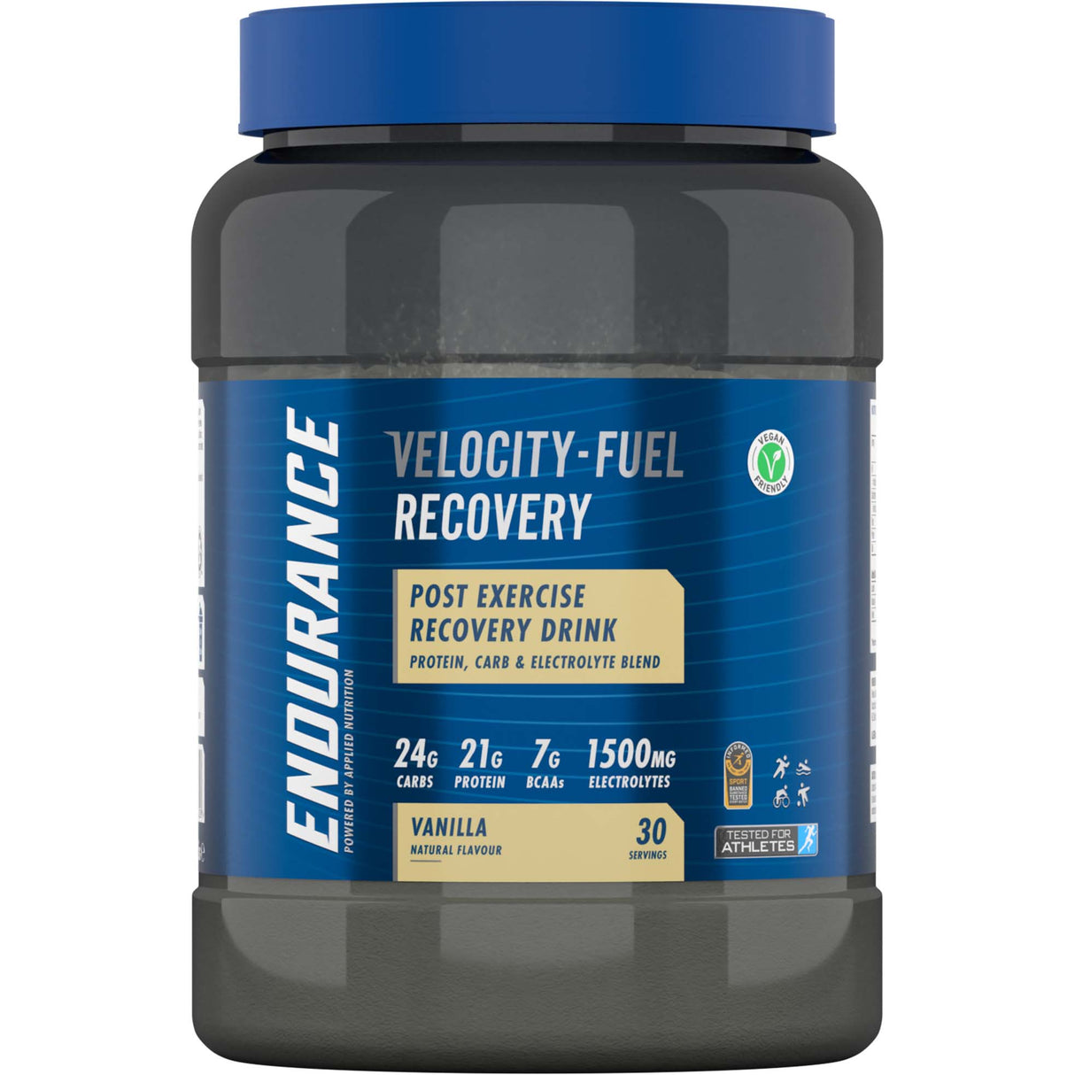 Applied Nutrition Endurance Velocity Fuel, Post Exercise Recovery, Vanilla, 1.5 KG - Applied Nutrition