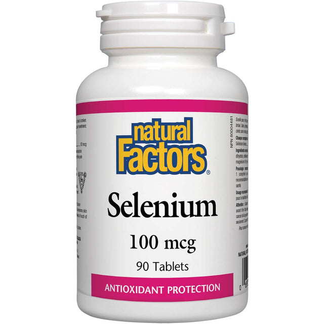 Selenium, 100 mcg, 90 Tablets (Natural Factors) - Natural Factors