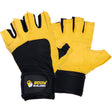 XL Black & Yellow Body Builder Wrist Support Gloves - Body Builder