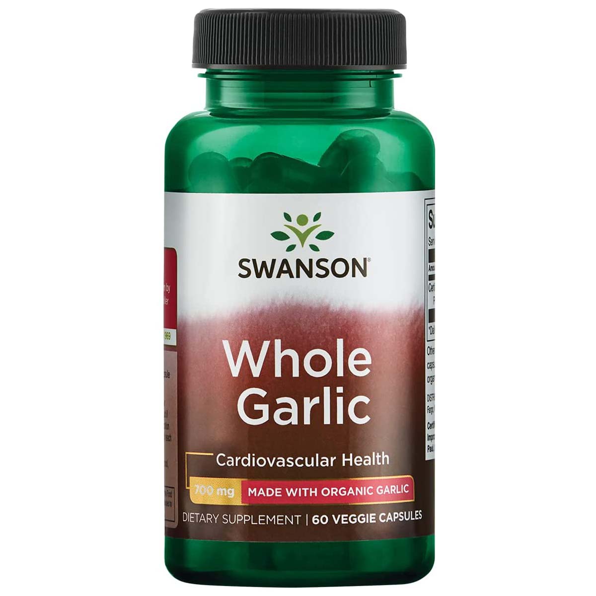 Swanson Whole Garlic, 700 mg, 60 Veggie Capsules - Swanson