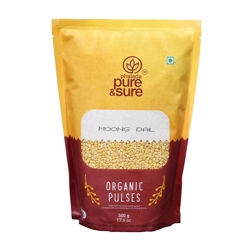 Pure & Sure Organic Moong Dal, 500 Gm - Pure & Sure