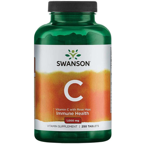 Swanson Vitamin C with Rose Hips, 1000 mg, 250 Tablets - Swanson