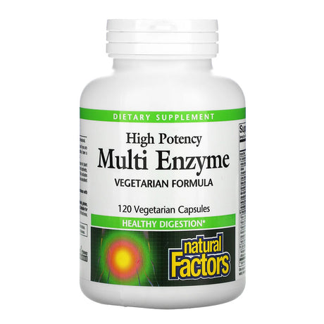 High Potency Multi Enzyme, 120 Capsules - Natural Factors - Natural Factors