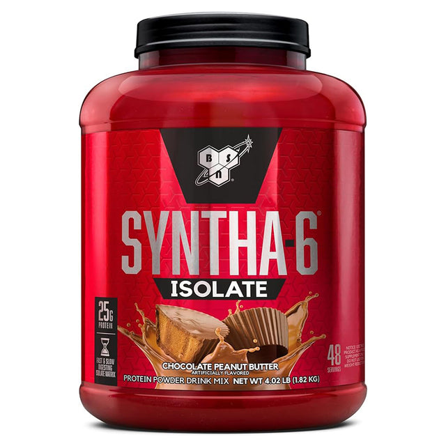 BSN Syntha-6 Isolate, Chocolate Peanut Butter, 4 LB - BSN