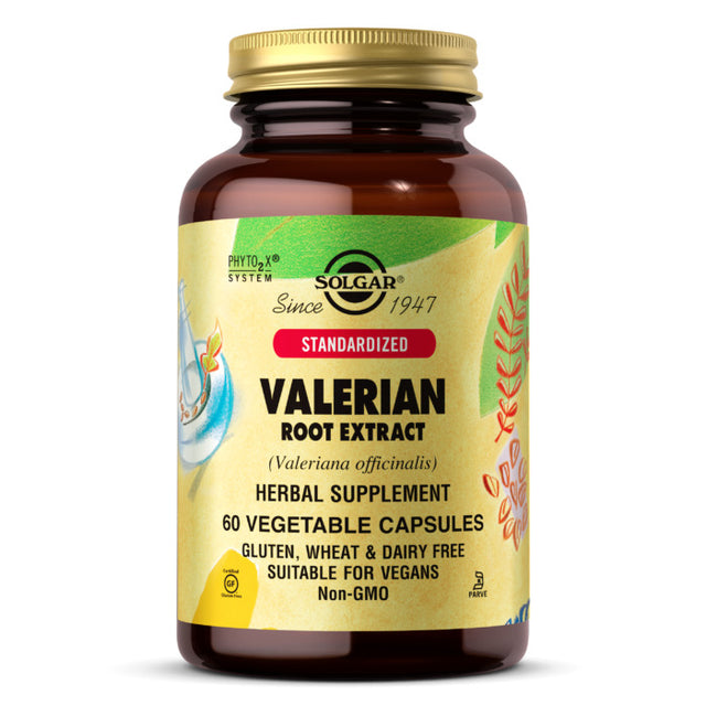 Solgar Valerian Root Extract, Standardized, 60 Vegetable Capsules - Solgar