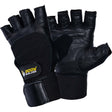 Black M Body Builder Wrist Support Gloves - Body Builder