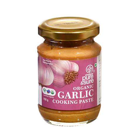 Sure & Pure Organic Cooking Paste, Garlic, 150 Gm - Pure & Sure