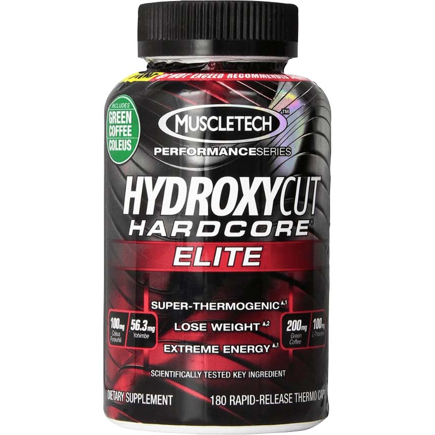 Hydroxycut Hardcore Elite by MuscleTech, 180 Capsules - Muscletech