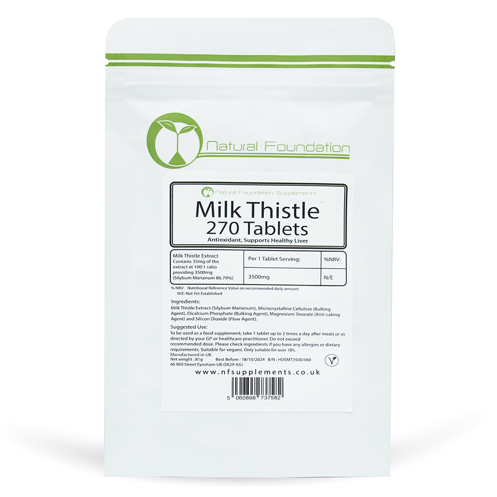 Milk Thistle Natural Foundation, 270 Tablets, 3500 mg - Natural Foundation