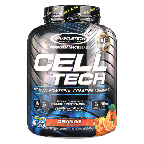 Muscletech Cell Tech Creatine Formula, Orange, 6 LB - Muscletech