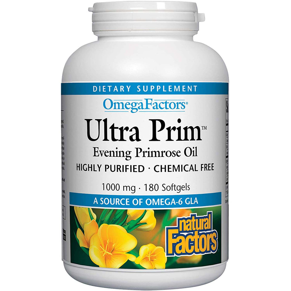 Natural Factors Ultra Prim Evening Primrose Oil, 1000 mg, 180 Softgels - Natural Factors