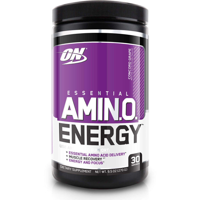 Optimum Nutrition Amino Energy, Concord Grape, 30 Servings - Optimum Nutrition