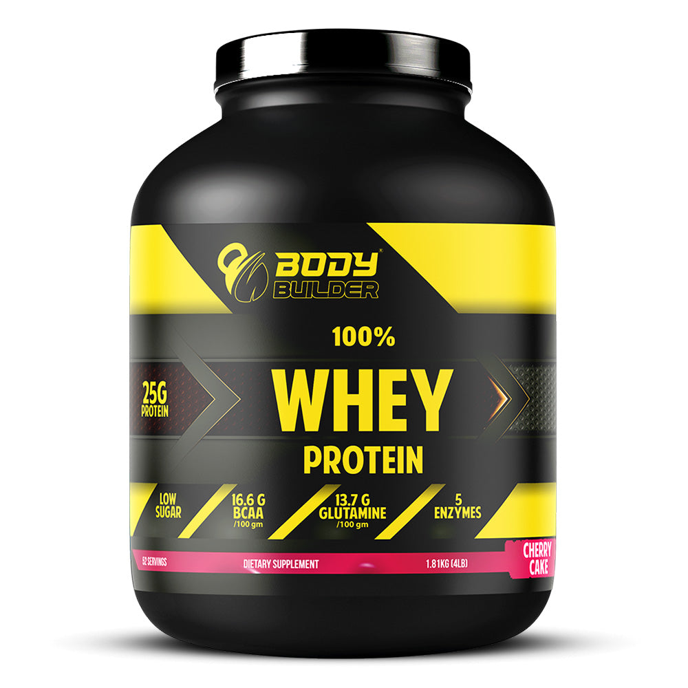 Body Builder Whey Protein, Cherry Cake, 4 LB - Body Builder