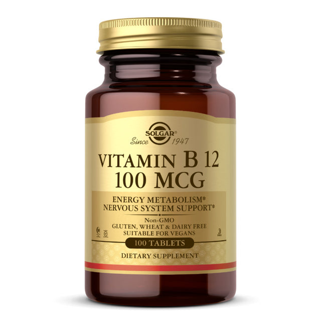 Solgar Vitamin B12, 100 Tablets, 100 mcg - Solgar