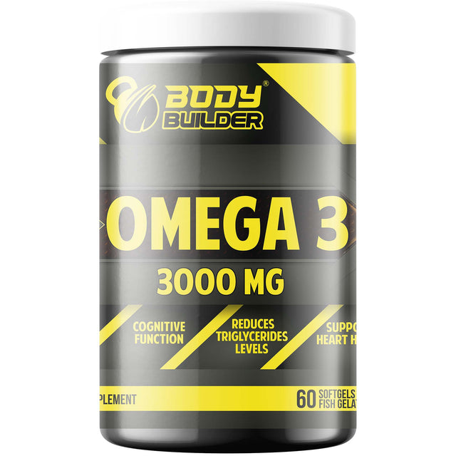 Omega-3 Body Builder, 3000 mg, 60 Softgels - Body Builder