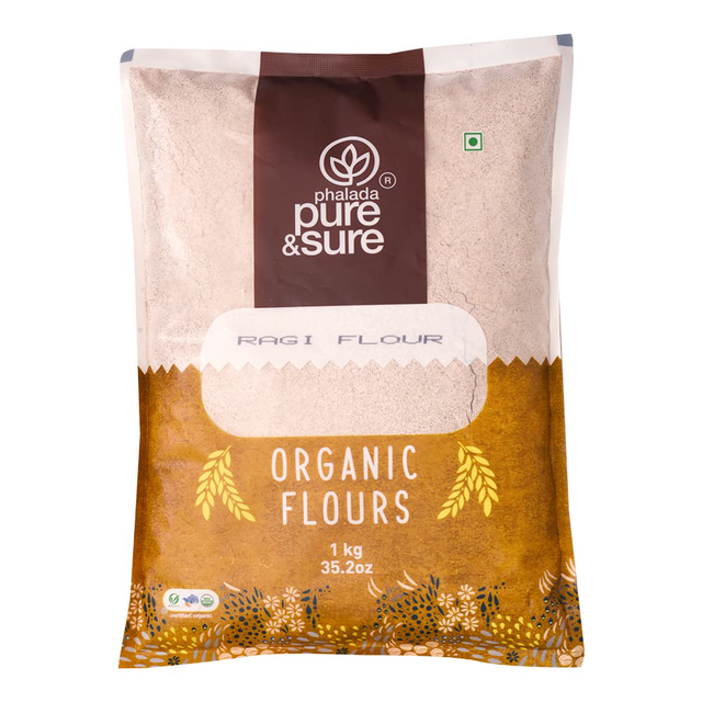 Organic Pure & Sure Ragi Flour, 1 kg - Pure & Sure