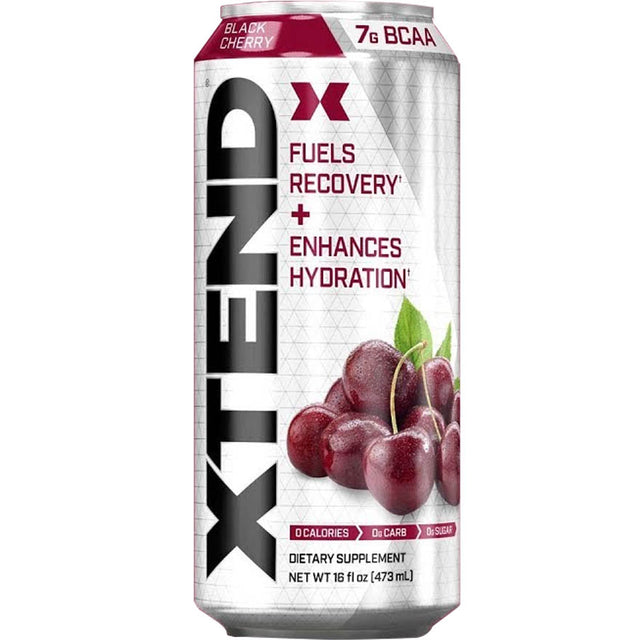 Xtend Carbonated Zero Sugar Hydration & Recovery Drink, Black Cherry, 1 Piece - Xtend