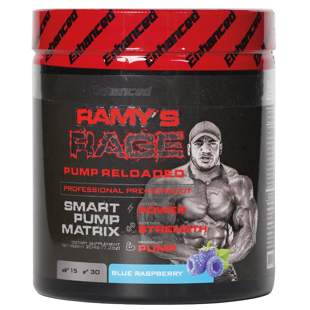 Enhanced Ramy's Rage Reloaded Pump, Blue Raspberry, 30 - Enhanced Labs