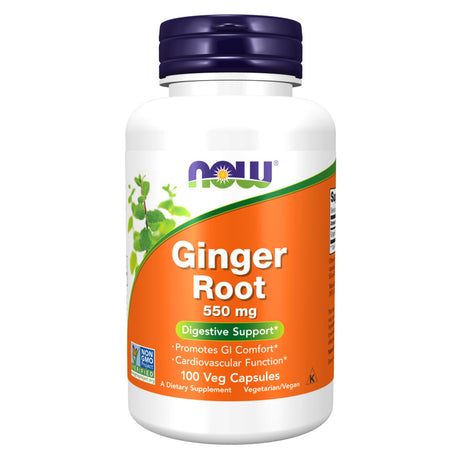 Ginger Root, 550 mg, 100 Veggie Capsules (Now) - Now