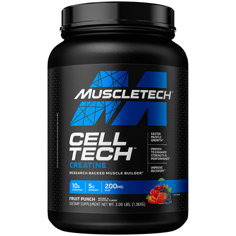 Muscletech Cell Tech Creatine Formula, Fruit Punch, 3 LB - Muscletech