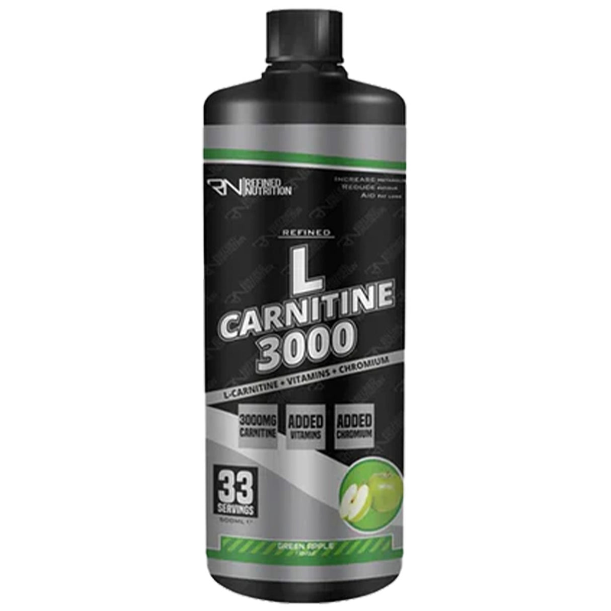 Refined Nutrition L-Carnitine, 3000 mg, Green Apple - Refined Nutrition