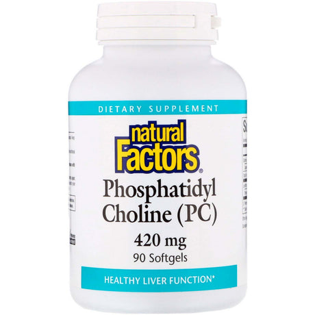 Phosphatidyl Choline, 420 mg, 90 Softgels - Natural Factors - Natural Factors